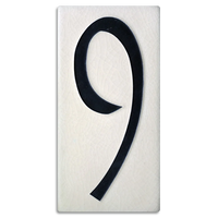Motawi 4x8 House Numbers 0-9 | White