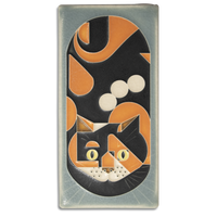Motawi Calico Cat in Storm Blue - 4x8