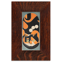 Motawi Calico Cat in Storm Blue - 4x8