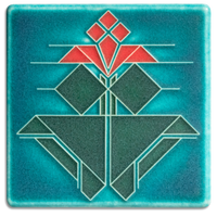 Motawi Avery Tulip in Turquoise - 4x4