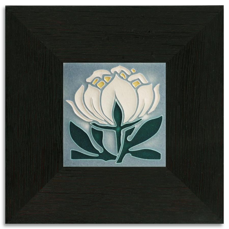 Motawi Peony Bloom in Grey Blue - 4x4