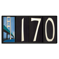 Motawi 4x8 House Number Frame | 4-Slot