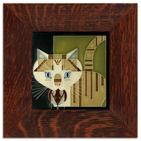 Motawi Barn Kitty in Green - 6x6