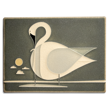 Motawi Trumpeter Swan in Grey - 6x8