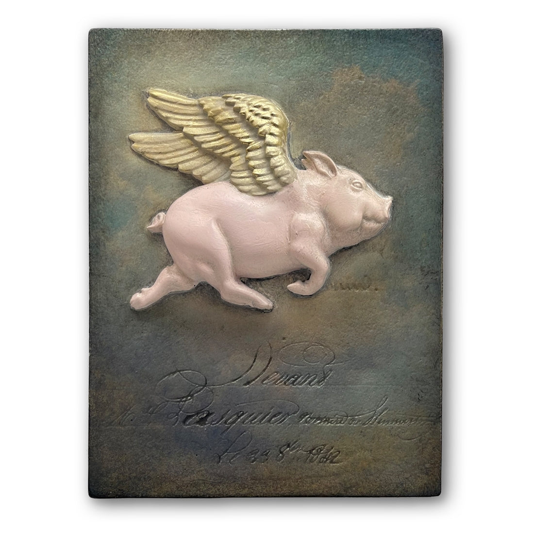 Pig ☆ When Pigs Fly T534 | Sid Dickens Memory Block - FREE SHIPPING