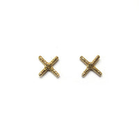 Intersect Mini Studs | Brass