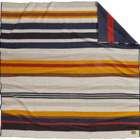 Napped Dobby Twin Blanket | Cascade Stripe