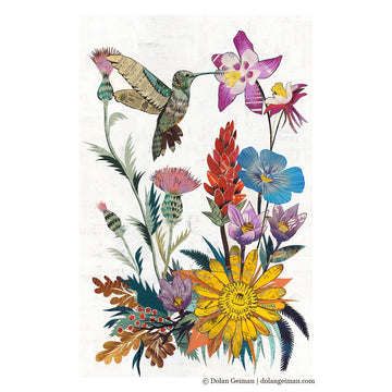 Hummingbird and Wildflowers | Archival Print