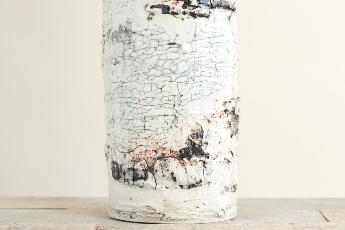 Birch Bark Log Vase | Medium