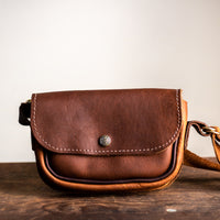 Convertible Crossbody Purse | Saddle Brown Leather