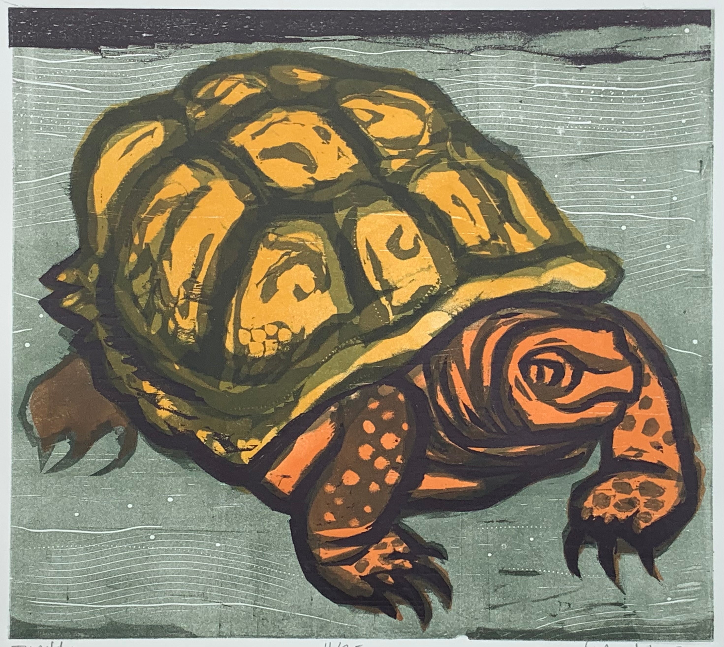 Kent Ambler | Turtle 16x16 | Woodblock Print – The Artisan's Bench