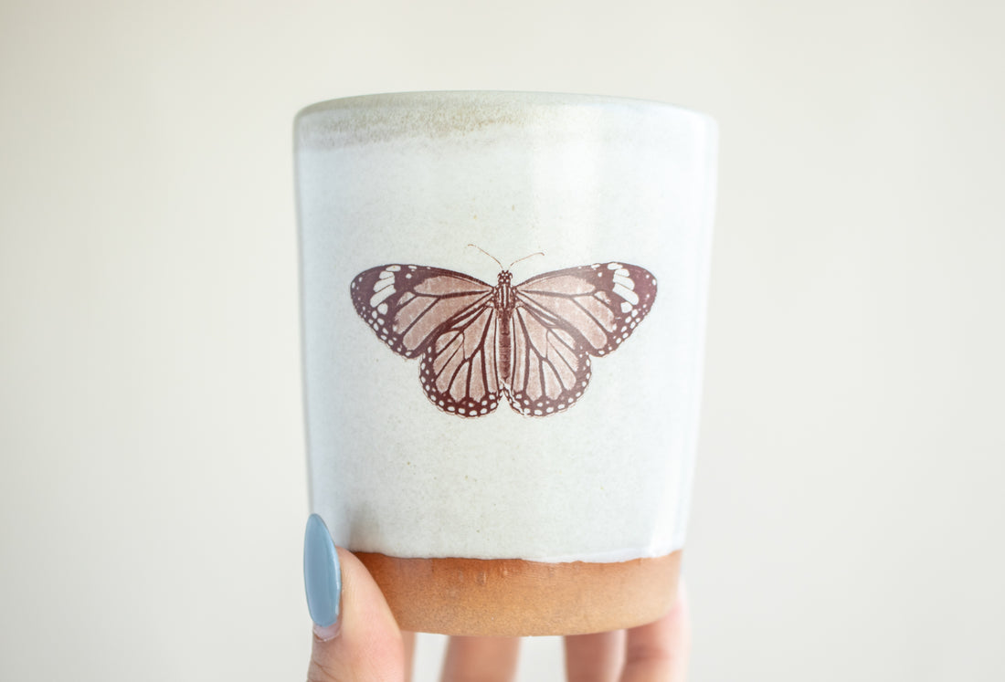 Butterfly Tumbler | Cream