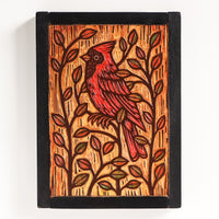 Cardinal 8x11 | Painted Wood Carving