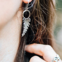 Fern Hoop Earrings