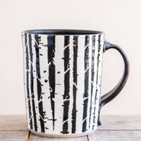 Birch Trees at Night Mug