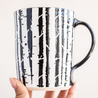 Birch Trees at Night Mug