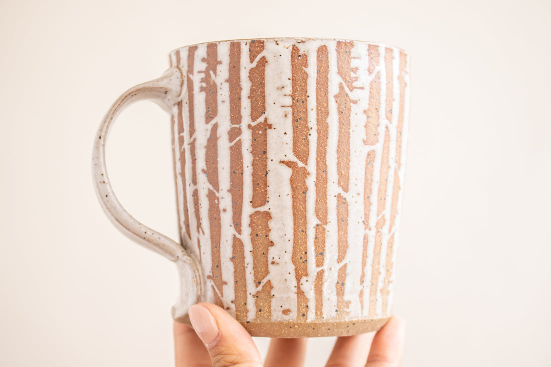 Birch Trees in Autumn Mug