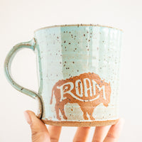 Roam Bison in Teal Mug