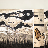 A Cold Night | Drawing on Wood