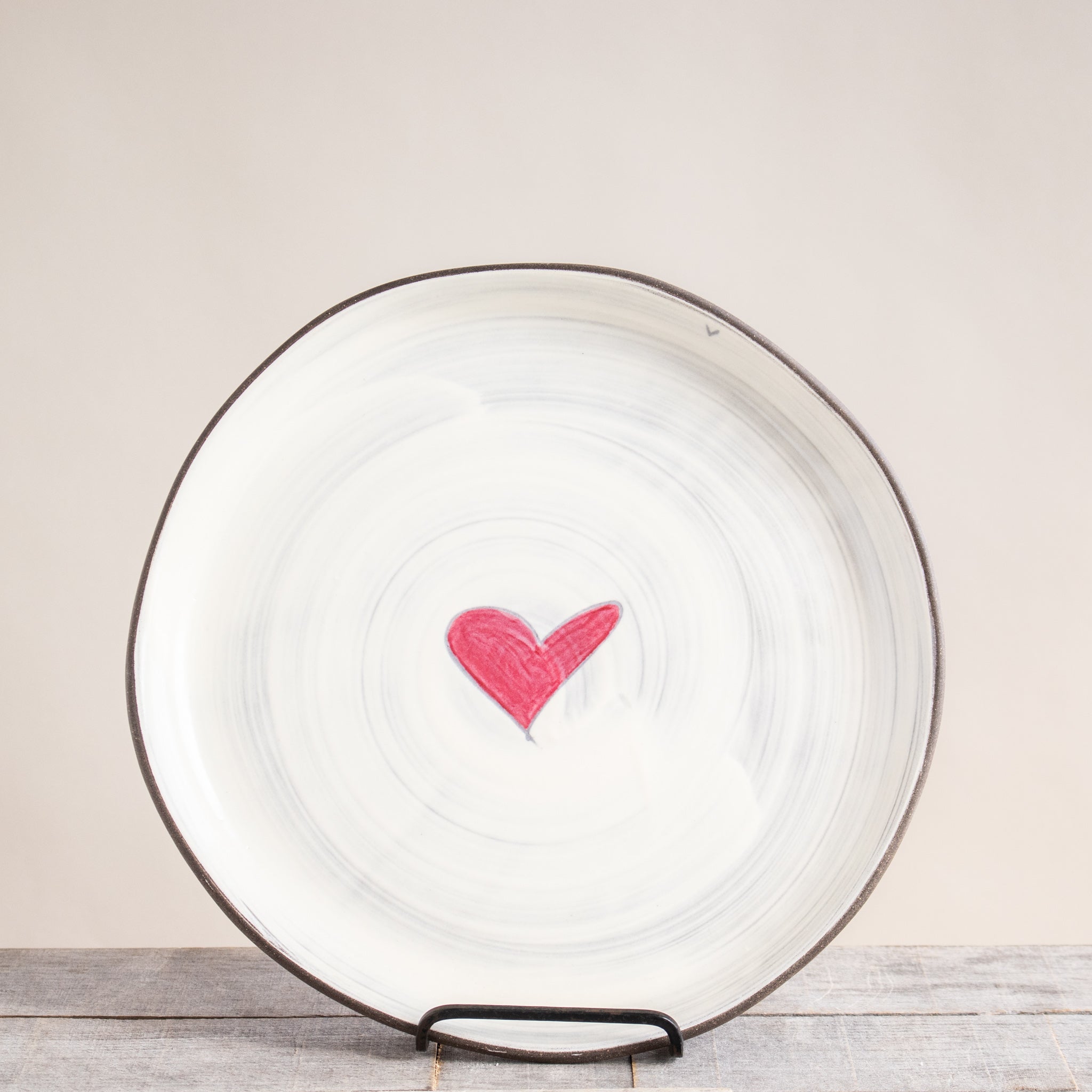 Love (heart) Round Plate (Small/Large) #