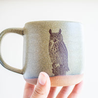 Horned Owl Mug | Moss