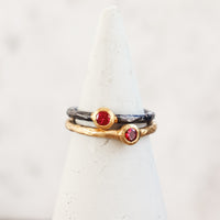 Size 6-6.5 | Pink Tourmaline Oxidized Ring
