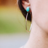 Red Mountain Turquoise Hoops | Small