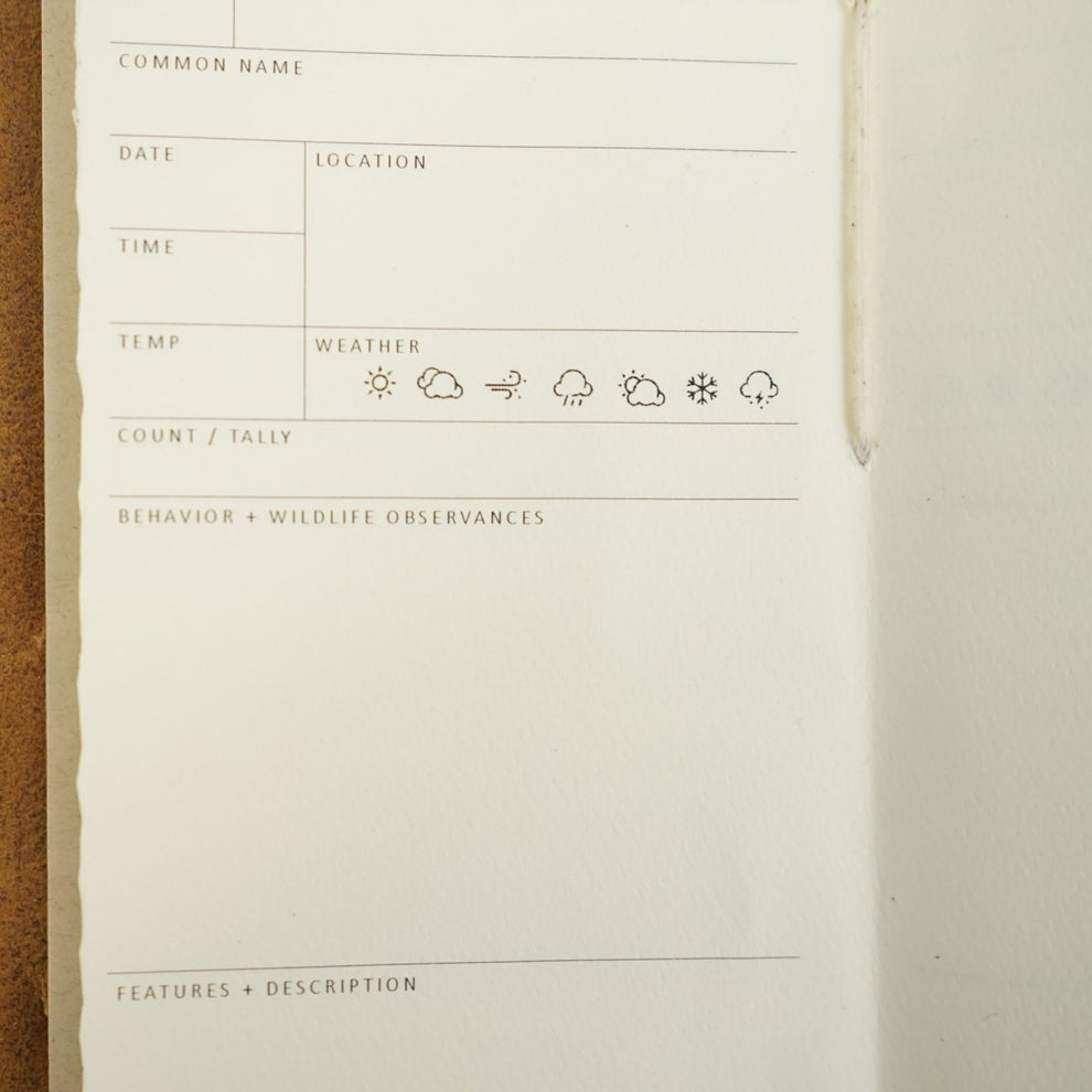 Rustico Leather Journals | Birding Leather Log | Saddle Brown