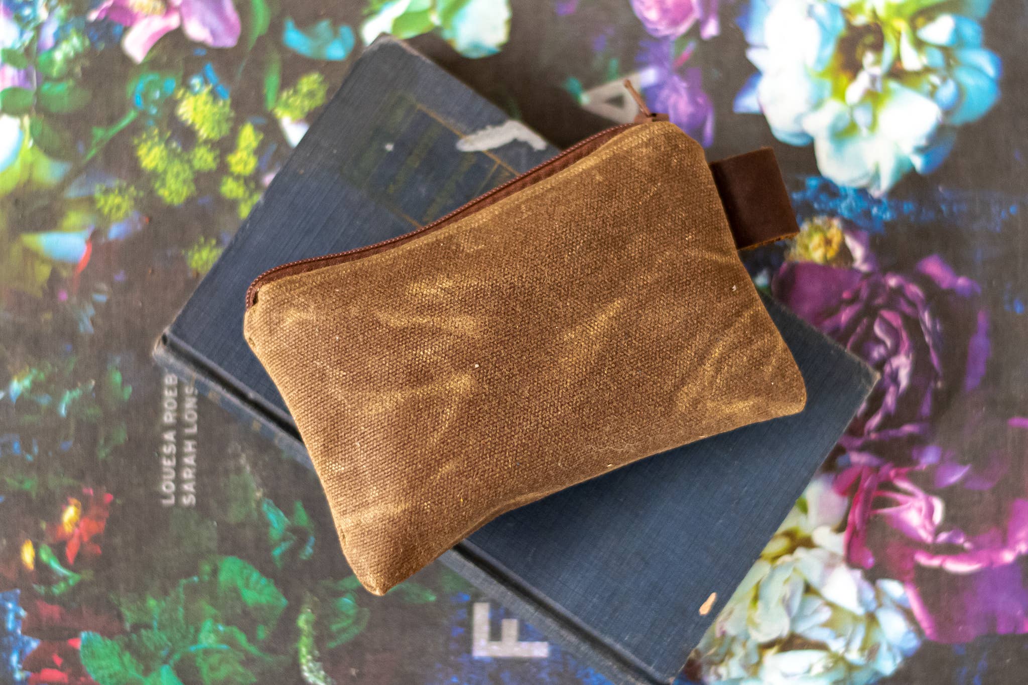 In Blue Handmade | Small Waxed Canvas Pouch | Pecan
