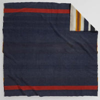 Napped Dobby Twin Blanket | Cascade Stripe