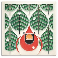 Motawi Coniferous Cardinal - 6x6 - Artisan's Bench