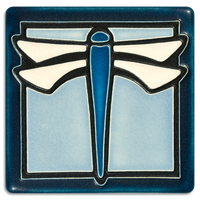Motawi Dragonfly Light Blue- 4x4 - Artisan's Bench