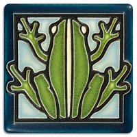 Motawi Frog Light Blue - 4x4 - Artisan's Bench