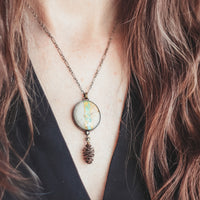 Royston Ribbon Pinecone Necklace