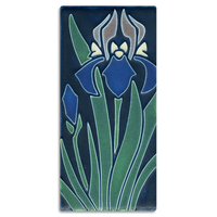 Motawi Iris in Indigo - 4x8 - Artisan's Bench