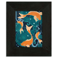 Motawi Koi Pond in Turquoise - 6x8 - Artisan's Bench