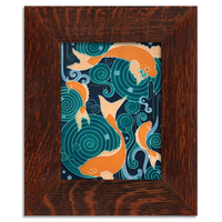 Motawi Koi Pond in Turquoise - 6x8 - Artisan's Bench