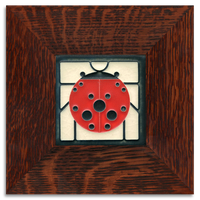 Motawi Ladybug with Border - 4x4 - Artisan's Bench