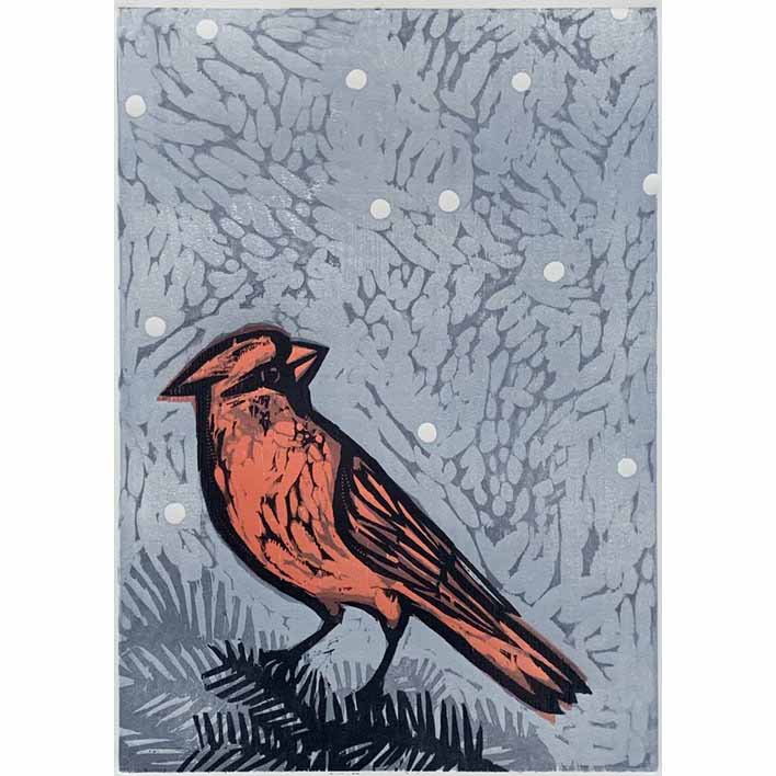 Light Snow 16x20 | Woodblock Print