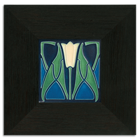 Motawi Lotus in Blue - 4x4 - Artisan's Bench