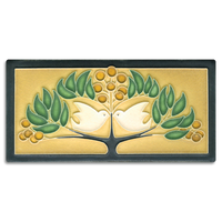 Motawi Lovebirds in Green Oak - 4x8 - Artisan's Bench