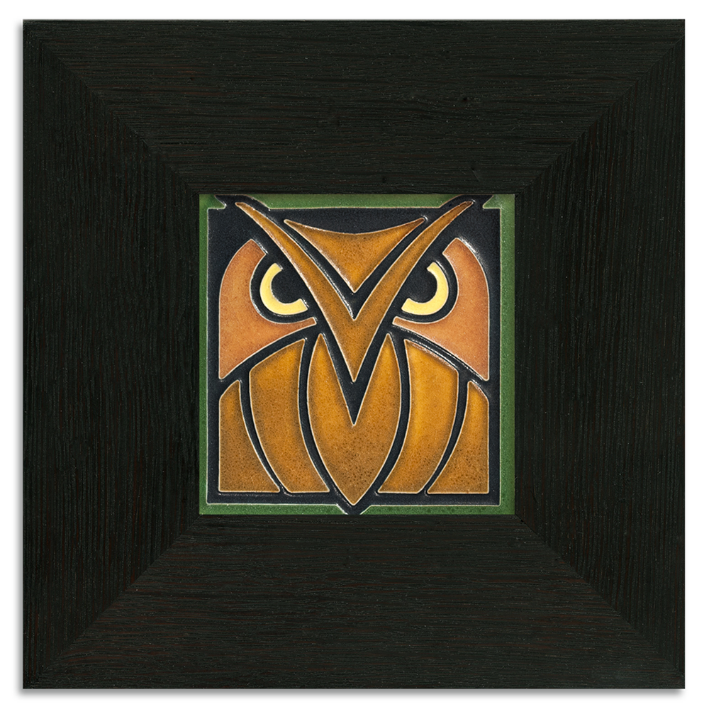 Motawi Owl in Green Oak - 4x4 – The Artisan's Bench Motawi Owl in Green Oak - 4x4 – The Artisan's Bench