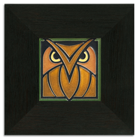 Motawi Owl in Green Oak - 4x4 - Artisan's Bench