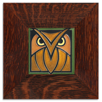 Motawi Owl in Green Oak - 4x4 - Artisan's Bench