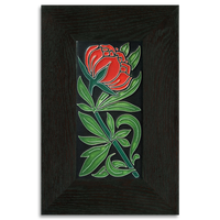 Motawi Peony in Red - 4x8 - Artisan's Bench