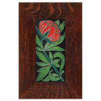 Motawi Peony in Red - 4x8 - Artisan's Bench