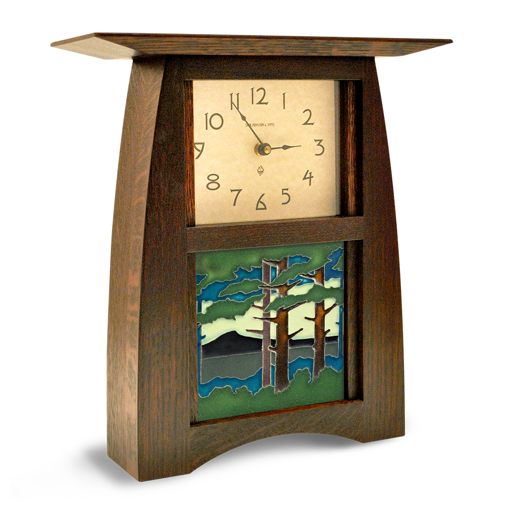 Motawi Pine Landscape Summer Mountain - 6x6 - Artisan's Bench