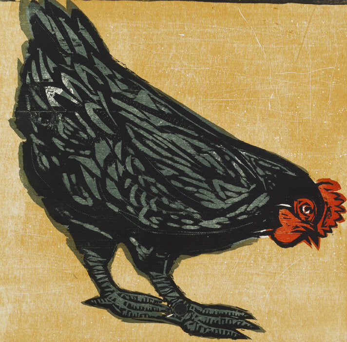 Scratch + Peck 16x16 | Woodblock Print
