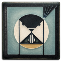motawi seed bandit chickadee tile grey blue 4x4