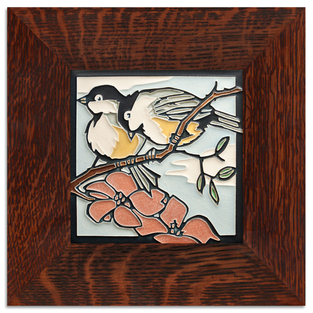Motawi Spring Chickadees - 6x6 - Artisan's Bench